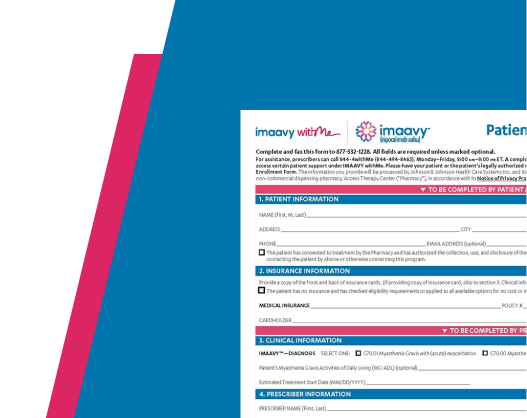 IMAAVY Patient Enrollment Form